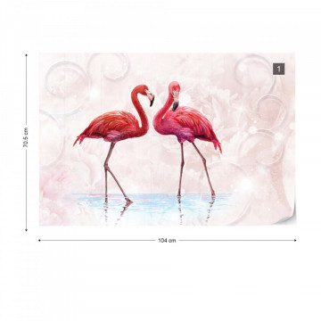 Fototapet Tropical Flamingo - Img 1