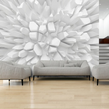 Fototapet - White dahlia - Img 1