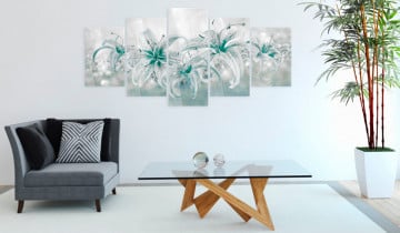 Imagine pe sticlă acrilică - Sapphire Lilies [Glass] - Img 2