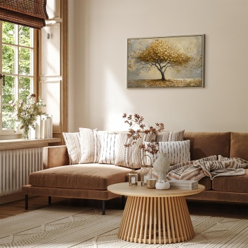 Tablou - A golden tree, a painterly interpretation of the zen motif - Img 10