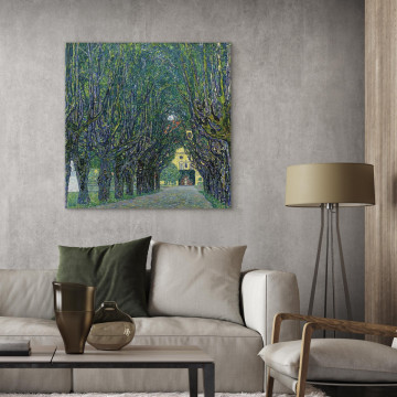 Tablou - Alley of Trees in the Park at the Kammer Castle Art - Img 2
