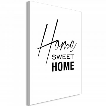Tablou - Black and White: Home Sweet Home (1 Part) Vertical - Img 1