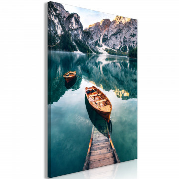 Tablou - Boats In Dolomites (1 Part) Vertical - Img 1