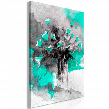 Tablou - Bouquet of Colours (1 Part) Vertical Green - Img 1