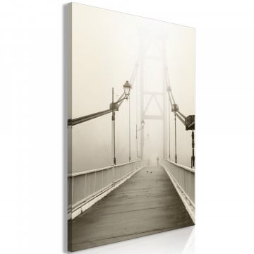 Tablou - Bridge in the Fog (1 Part) Vertical - Img 1