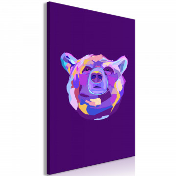 Tablou - Colourful Bear (1 Part) Vertical - Img 1