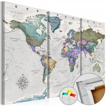 Tablou din plută - World Destinations (3 Parts) [Cork Map] - Img 1