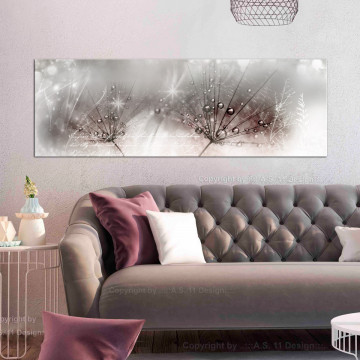 Tablou - Drops of Dew (1 Part) Pink Narrow - Img 2