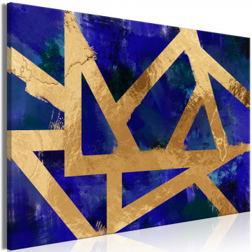 Tablou - Golden Geometry (1 Part) Wide - Img 1