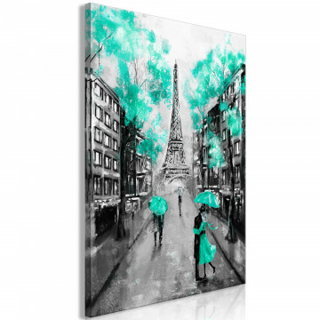Tablou - Paris Rendez-Vous (1 Part) Vertical Green - Img 1
