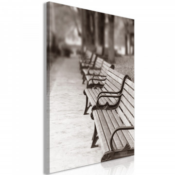 Tablou - Park Benches (1 Part) Vertical - Img 1