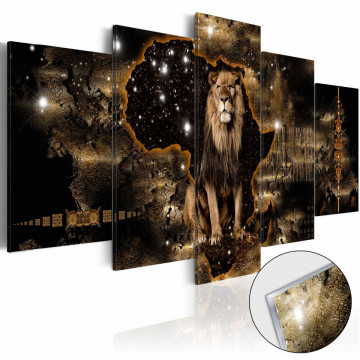 Tablou pe sticlă acrilică - Golden Lion [Glass] - Img 1