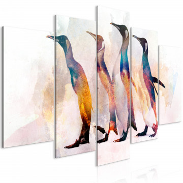 Tablou - Penguin Wandering (5 Parts) Wide - Img 1