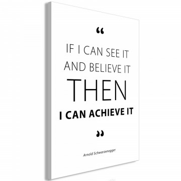 Tablou - Quote - Arnold Schwarzenegger (1 Part) Vertical - Img 2