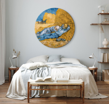 Tablou rotund - Noon: Rest from Work (Vincent Van Gogh) - Img 2