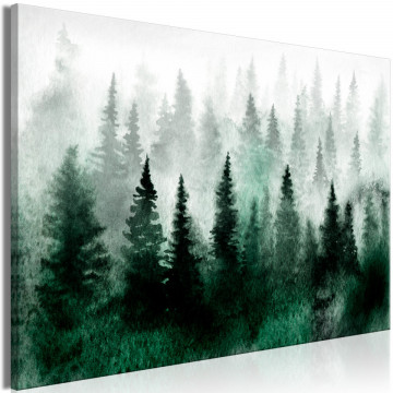 Tablou - Scandinavian Foggy Forest (1 Part) Wide - Img 1