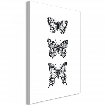 Tablou - Three Butterflies (1 Part) Vertical - Img 1