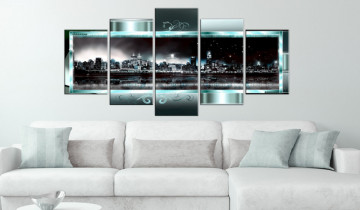 Tablou - Turquoise New York: Starry Night - Img 2