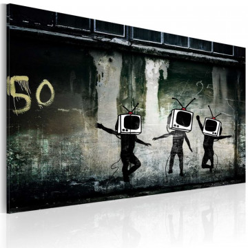 Tablou - TV heads dance (Banksy) - Img 1