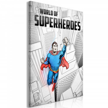 Tablou - World of Superheroes (1 Part) Vertical - Img 2