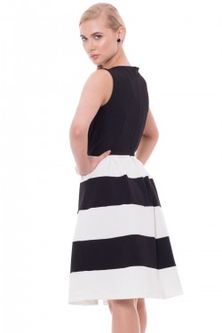 Rochie office Alb Negru - Img 4
