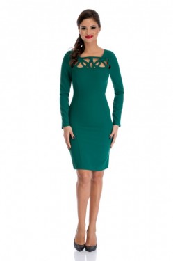 Rochie verde office - Img 4
