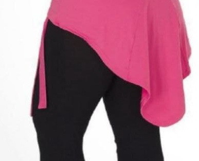 Set 3 piese - bluza roz, fusta neagra si pantalon negri SD001 - Img 4