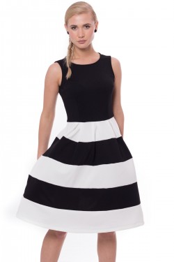 Rochie office Alb Negru - Img 2
