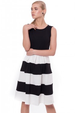 Rochie office Alb Negru - Img 3