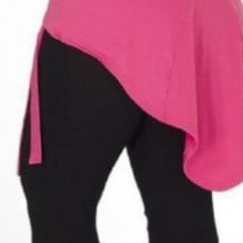 Set 3 piese - bluza roz, fusta neagra si pantalon negri SD001 - Img 4