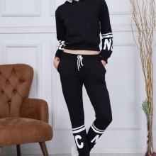 Trening dama negru cu imprimeu