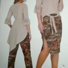 Compleu dama -3 piese, bluza, fusta, pantalon pt masura 38.40.42