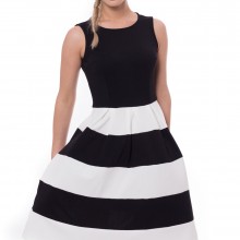 Rochie office Alb Negru - Img 2