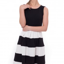 Rochie office Alb Negru - Img 3