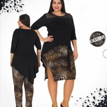 Set 3 piese - bluza, pantalon si fusta