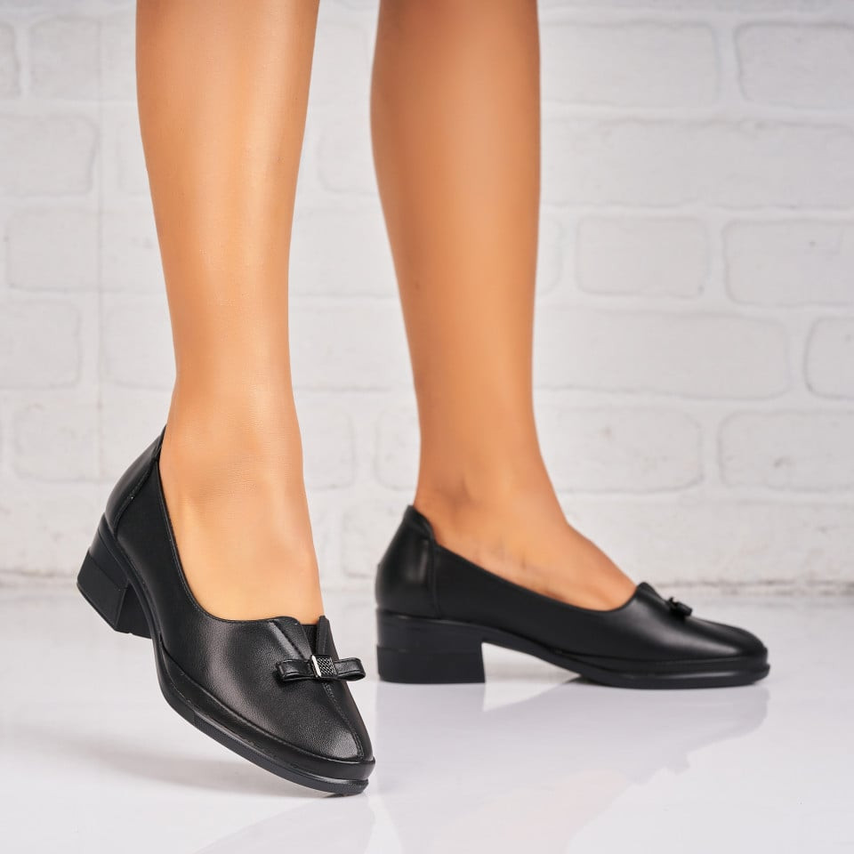 Дамски Обувки с Токчета Екологична Кожа Черно Aliyanor A4271