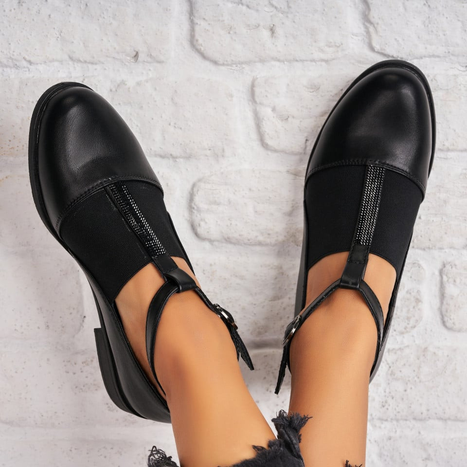 Дамски Ежедневни Обувки Екологична Кожа Черно Alison4 A1640