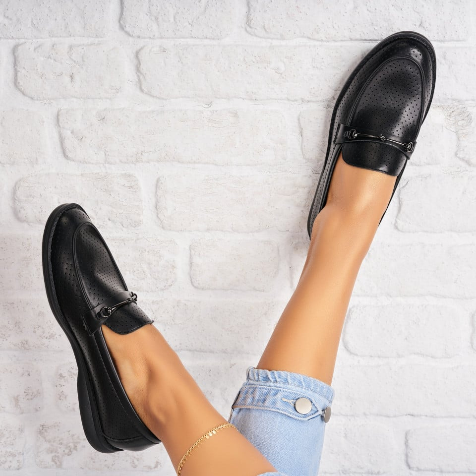 Дамски Ежедневни Обувки Екологична Кожа Черно Laurabelle A1734