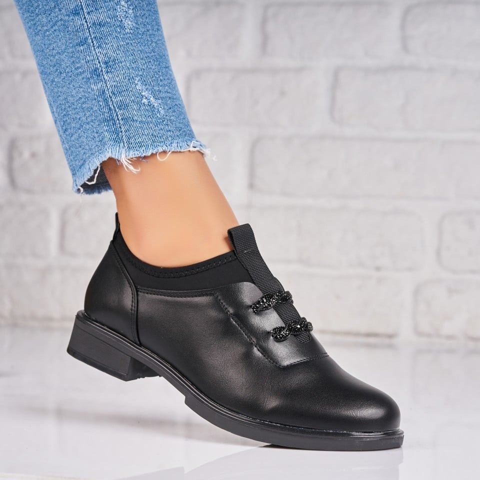 Дамски Ежедневни Обувки Екологична Кожа Черно Brexly A4774