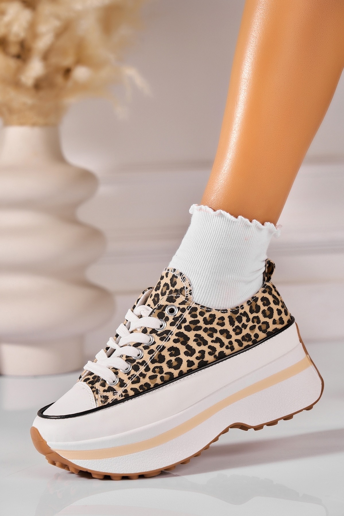 Дамски Сникърси Текстилен Животински печат (Animal Print) Joline