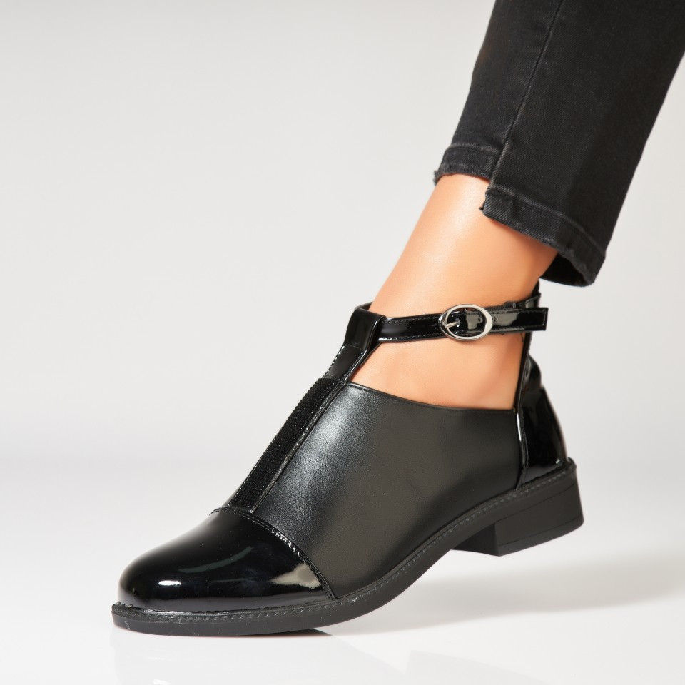 Дамски Ежедневни Обувки Екологична Кожа Черно Alison A7014