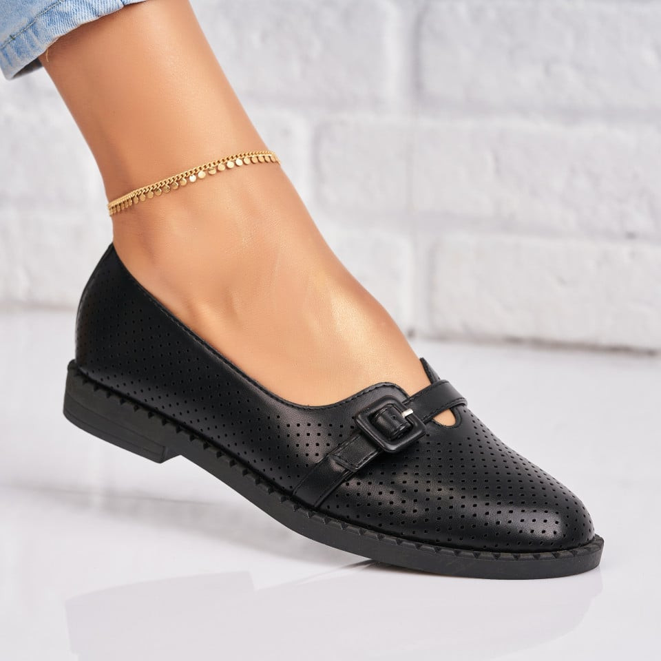 Дамски Ежедневни Обувки Екологична Кожа Черно Tavia A1738