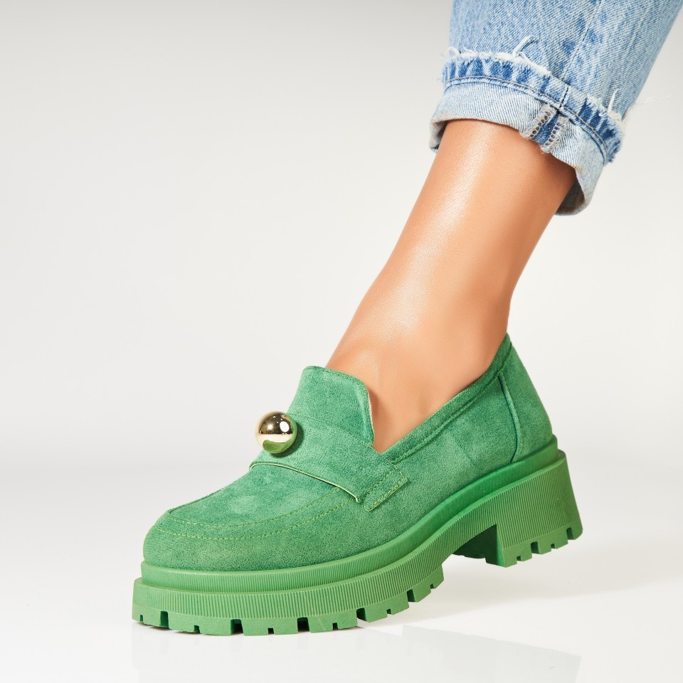 Дамски Ежедневни Обувки Обърната Екологична Кожа Зелен Dalaa