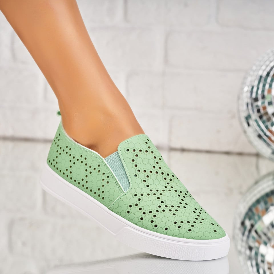 Дамски Ежедневни Обувки Екологична Кожа Зелен Cima A4284