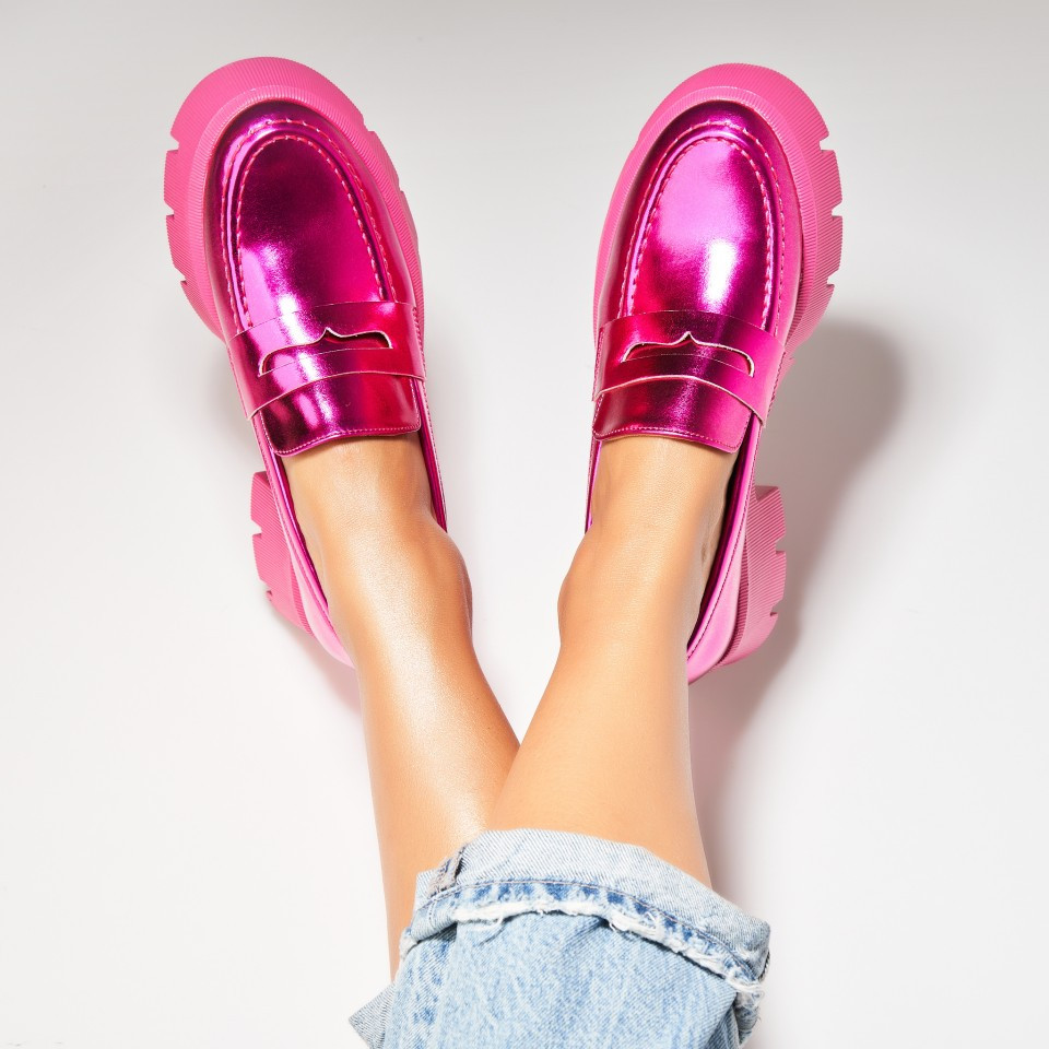 Дамски Ежедневни Обувки Лакирана Екологична Кожа Фуксия Lyndon