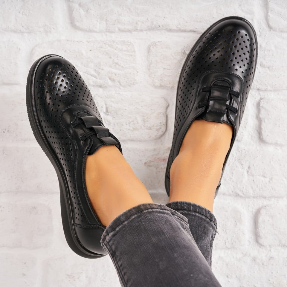 Дамски Ежедневни Обувки Екологична Кожа Черно Adalia A4816