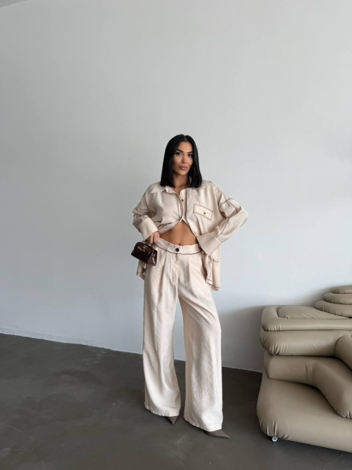 Дамски костюми Бежов Ariana - Img 2