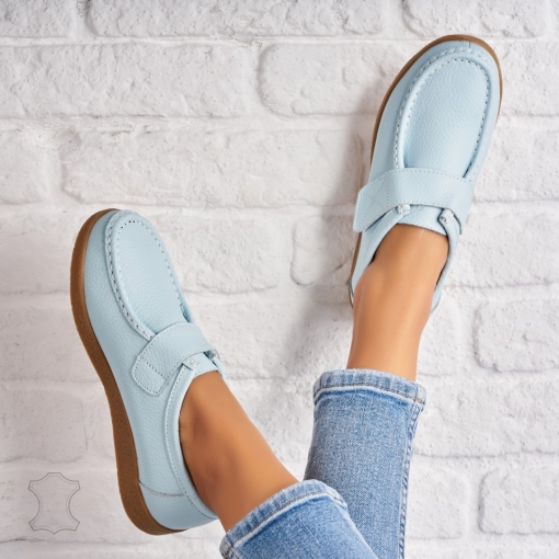 Дамски мокасини Естествена Кожа Тюркоаз Genesi - Img 4