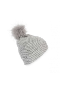 Caciula - Fes KNITTED BOBBLE BEANIE IN RECYCLED YARN - Img 1