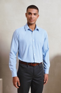 Camasa MEN'S LONG SLEEVE GINGHAM COTTON MICROCHECK SHIRT - Img 3